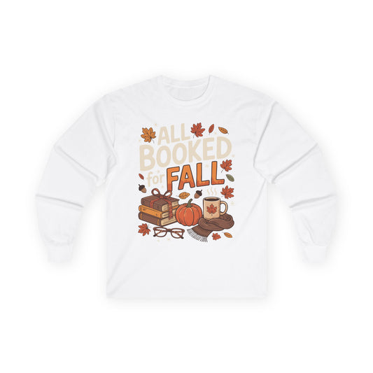 "All Booked for Fall" Adult Long Sleeve Shirt