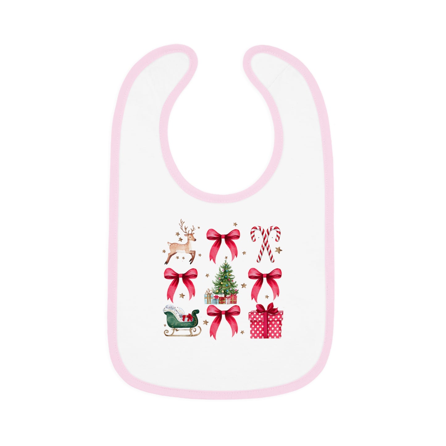 Coquette Christmas Baby Bib