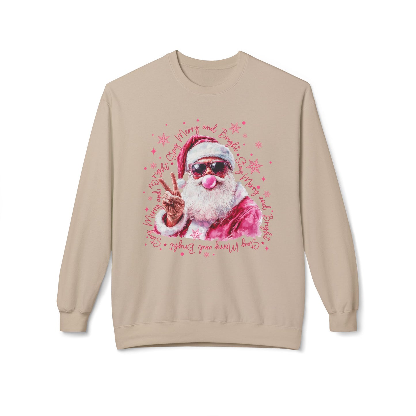 Funny Bubble Gum Santa Crewneck Sweatshirt