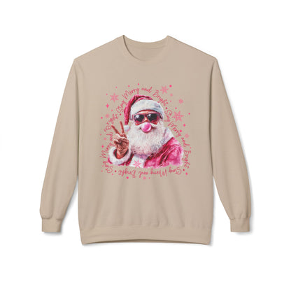 Funny Bubble Gum Santa Crewneck Sweatshirt