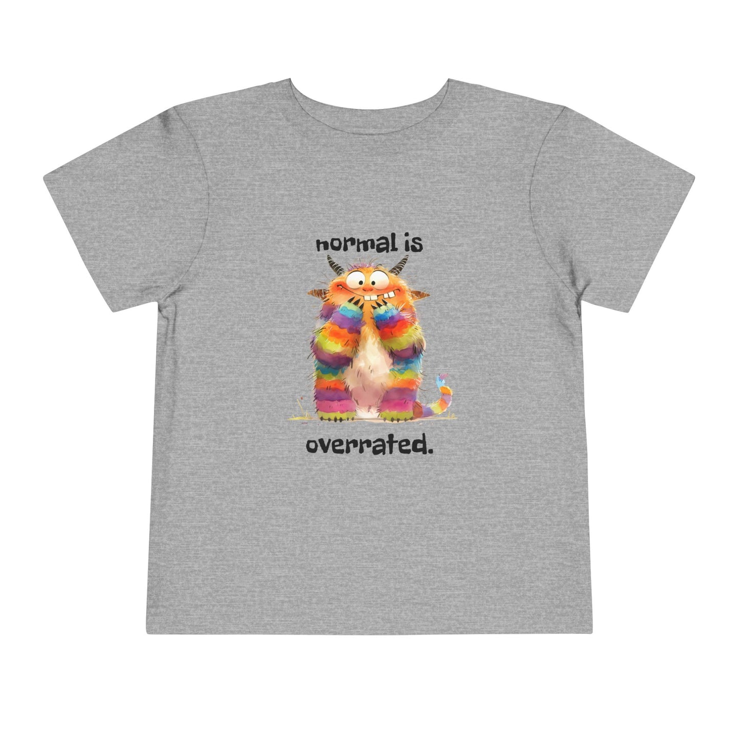 Toddler Tee — Rainbow Cat “Normal Is Overrated” Cute Kids Graphic Shirt