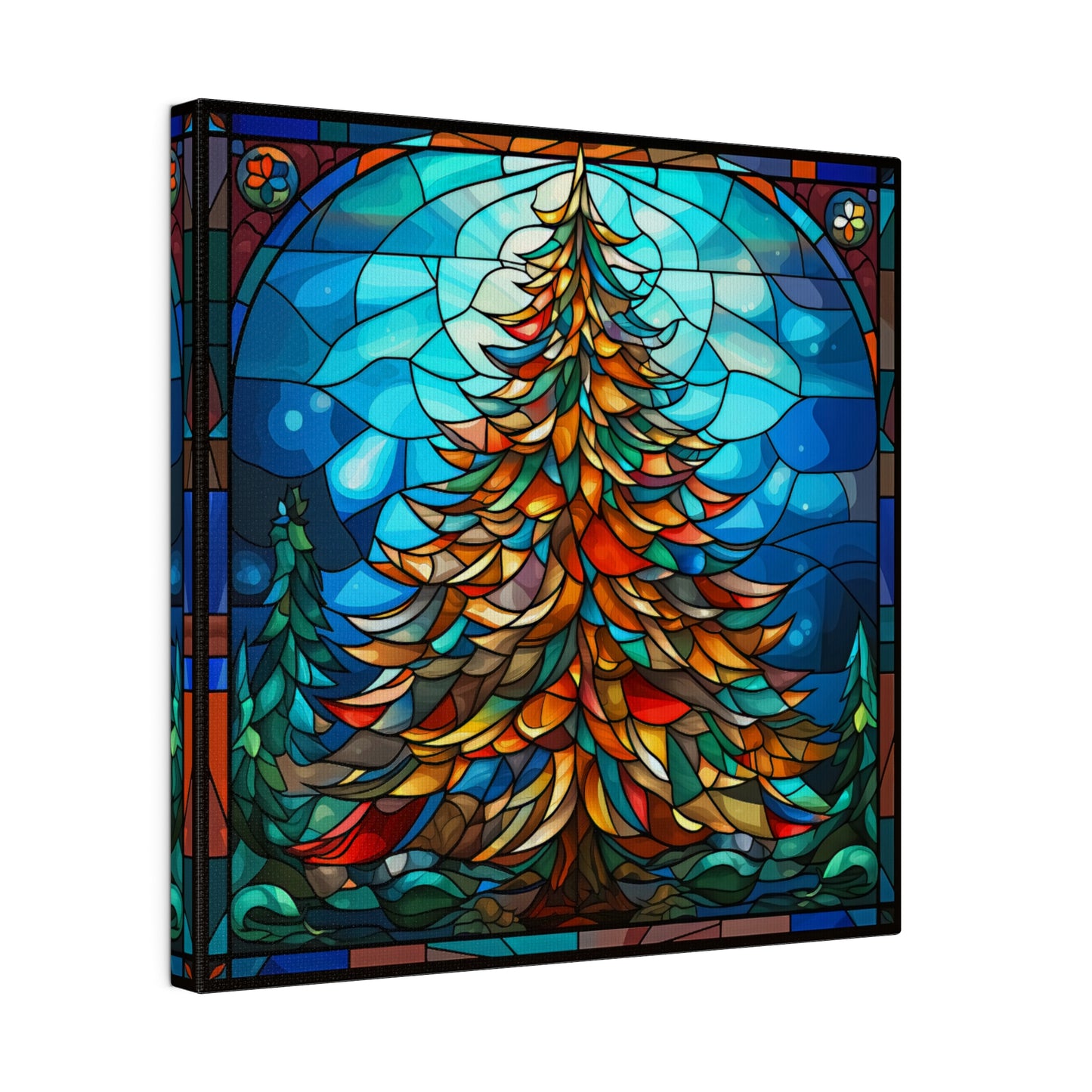 Stained Glass Christmas Canvas