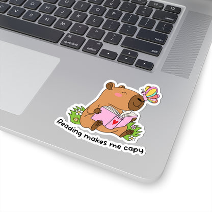 Reading Makes Me Capy Kiss-Cut Stickers