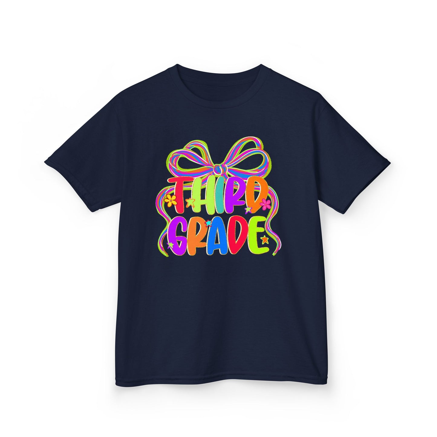 Neon Third Grade Back to School Kids Tee