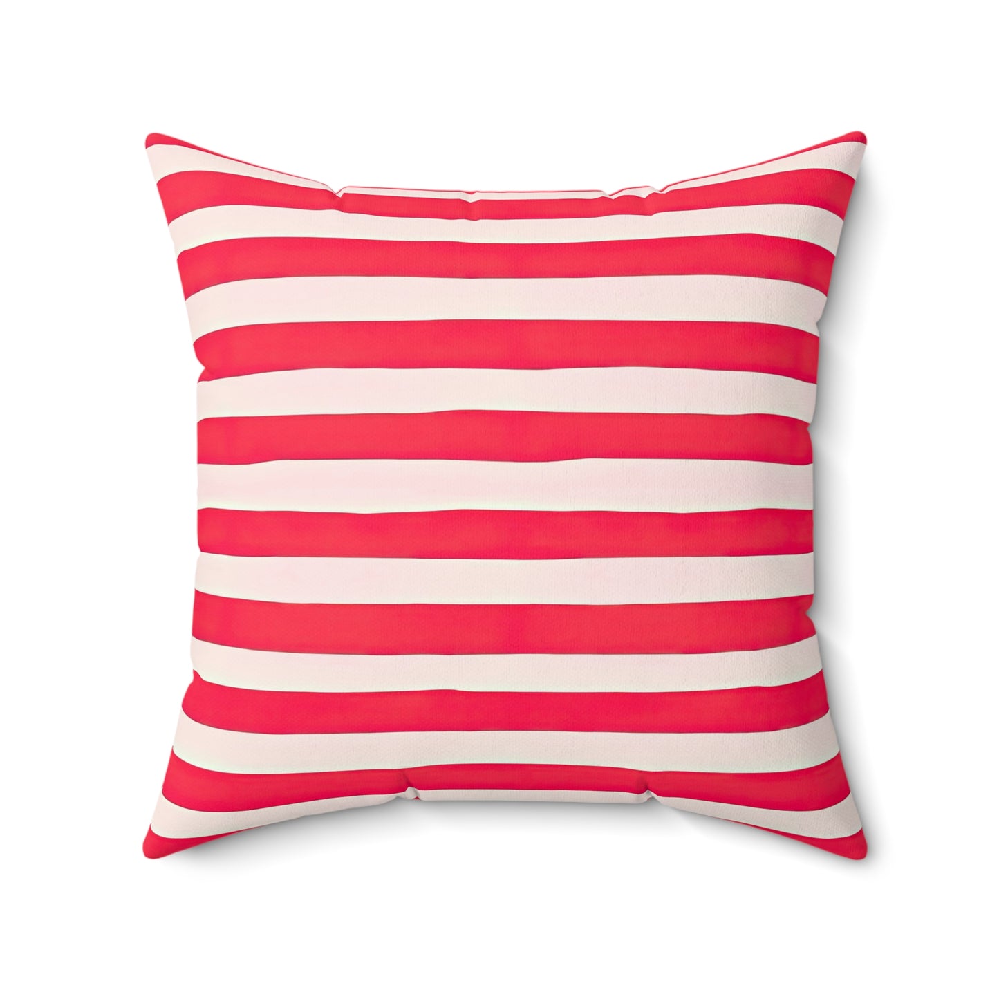 Red Heart and Stripes Throw Square Pillow