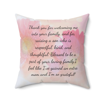 Boyfriend's Mom's Mother's Day Pillow