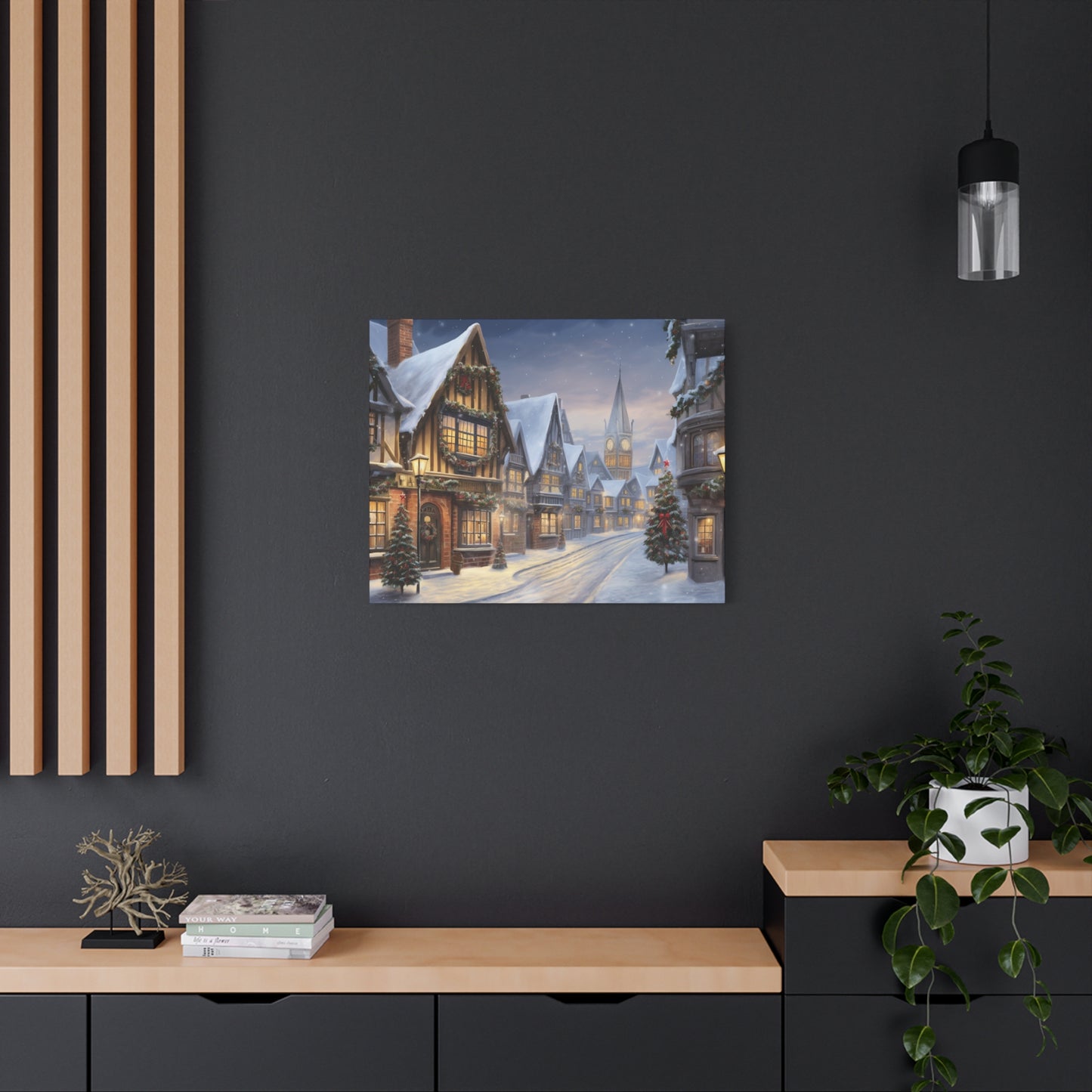 Christmas Village Canvas Art