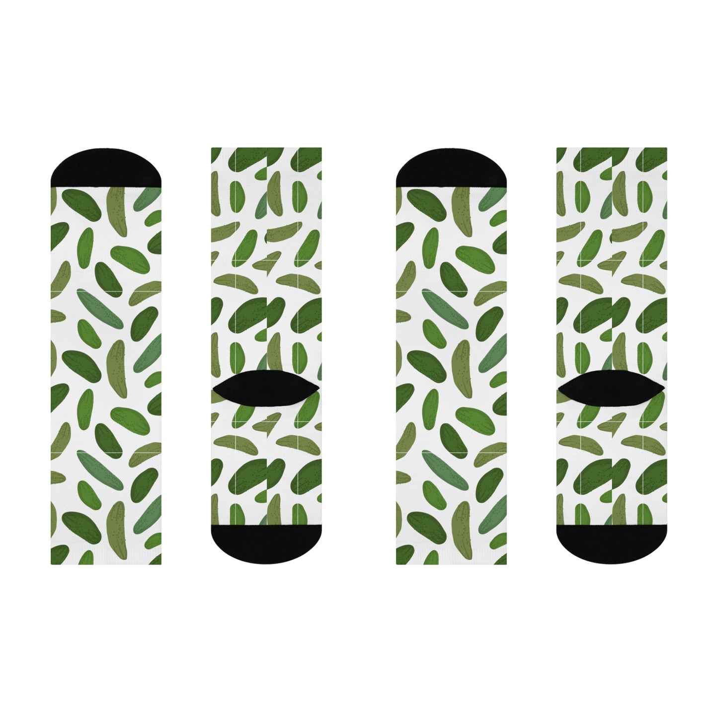 Funny Pickle Print Cushioned Crew Socks