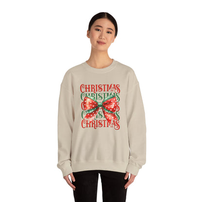 Christmas Coquette Bow Sweatshirt