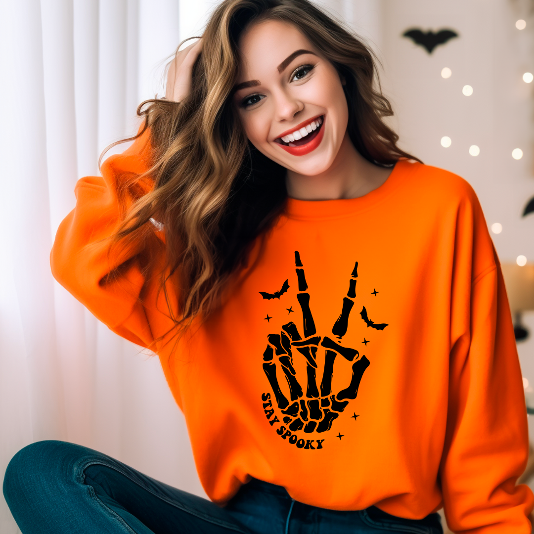 Skeleton Peace Halloween Sweatshirt