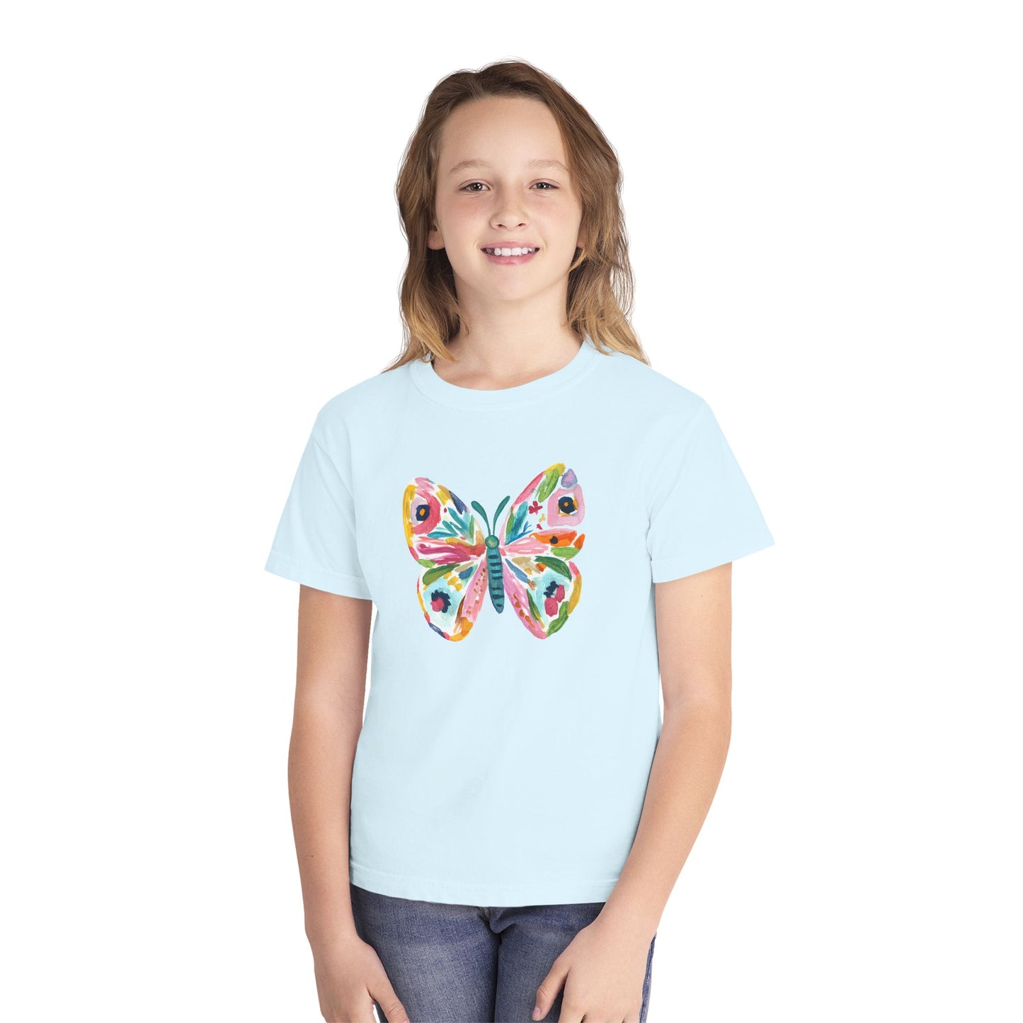 Youth Watercolor Butterfly Graphic Tee