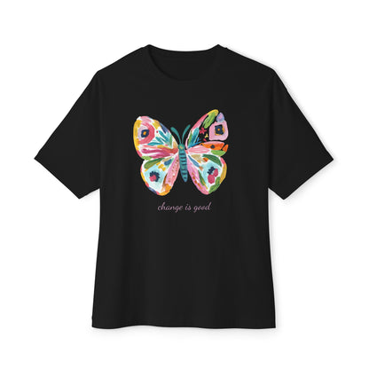 "Change is Good" Colorful Butterfly Oversized T-Shirt