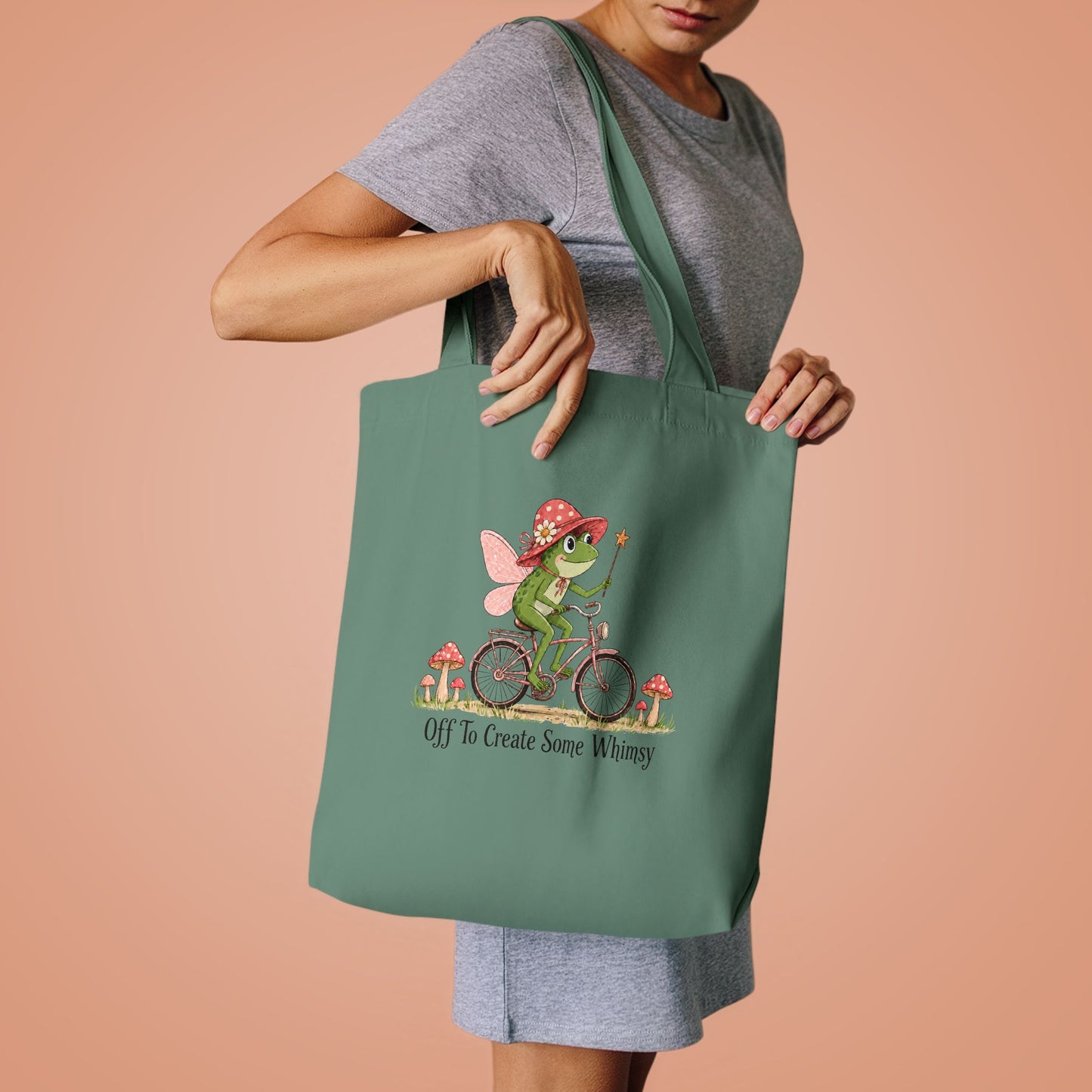 Whimsical Frog Fairy Bicycle Tote