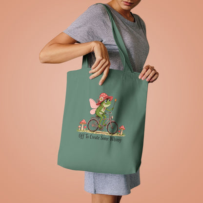 Whimsical Frog Fairy Bicycle Tote