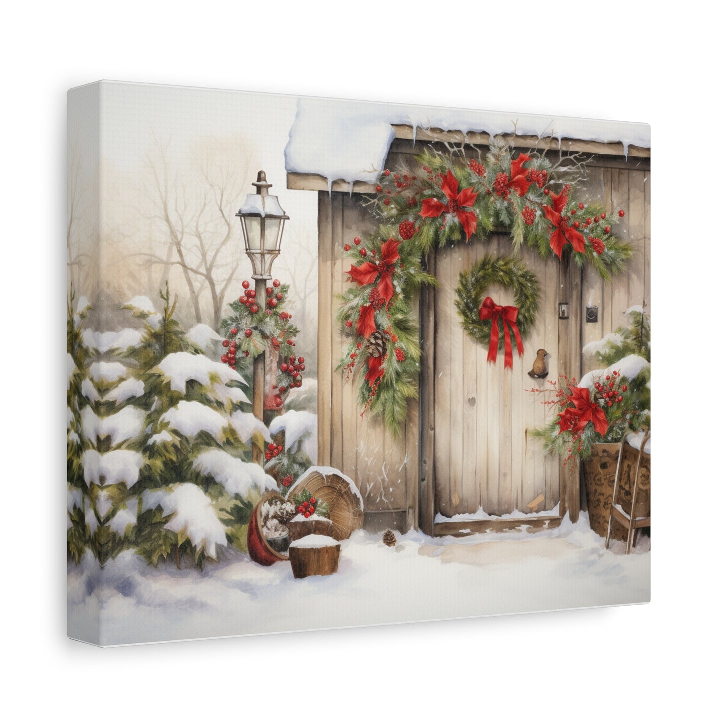 Christmas Door Matte Canvas