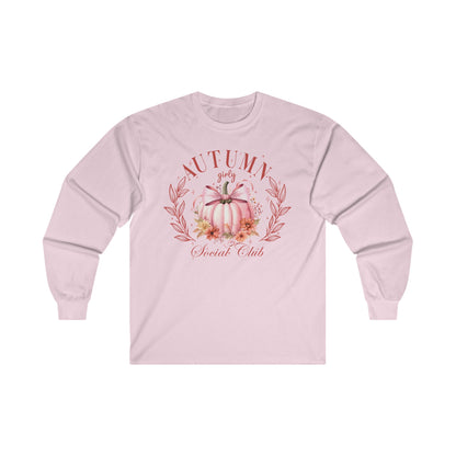 Autumn Girly Social Club Cotton Long Sleeve Tee