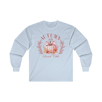 Autumn Girly Social Club Cotton Long Sleeve Tee