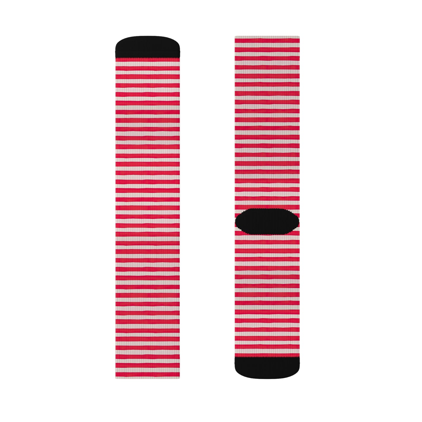 Red Striped Sublimation Socks