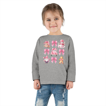 Holiday Coquette Toddler Long Sleeve Tee