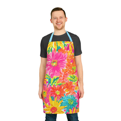 Bright Floral Kitchen Apron