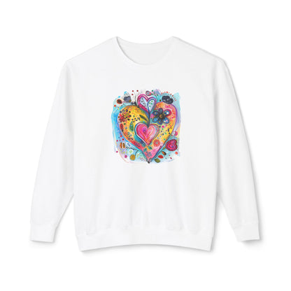 Colorful Heart Art Crewneck Sweatshirt