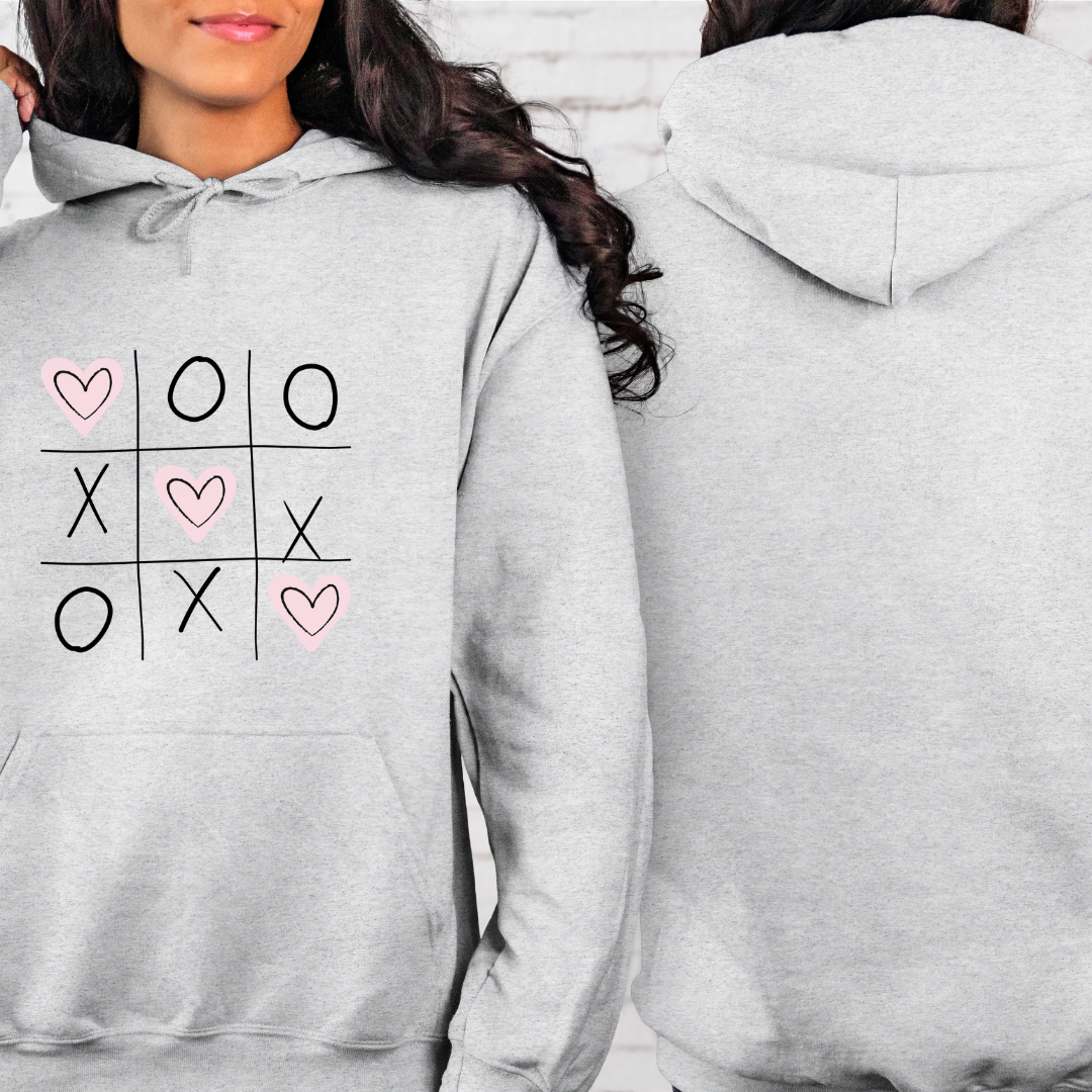 Tic Tac Toe Valentine's Day Sweatshirt Hoodie