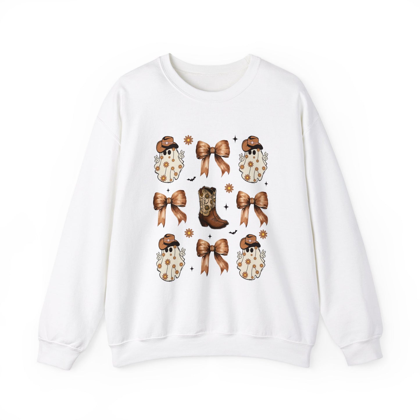 Coquette Cowboy Ghosts Halloween Sweatshirt