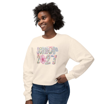 Senior 2027 Floral Crewneck Sweatshirt