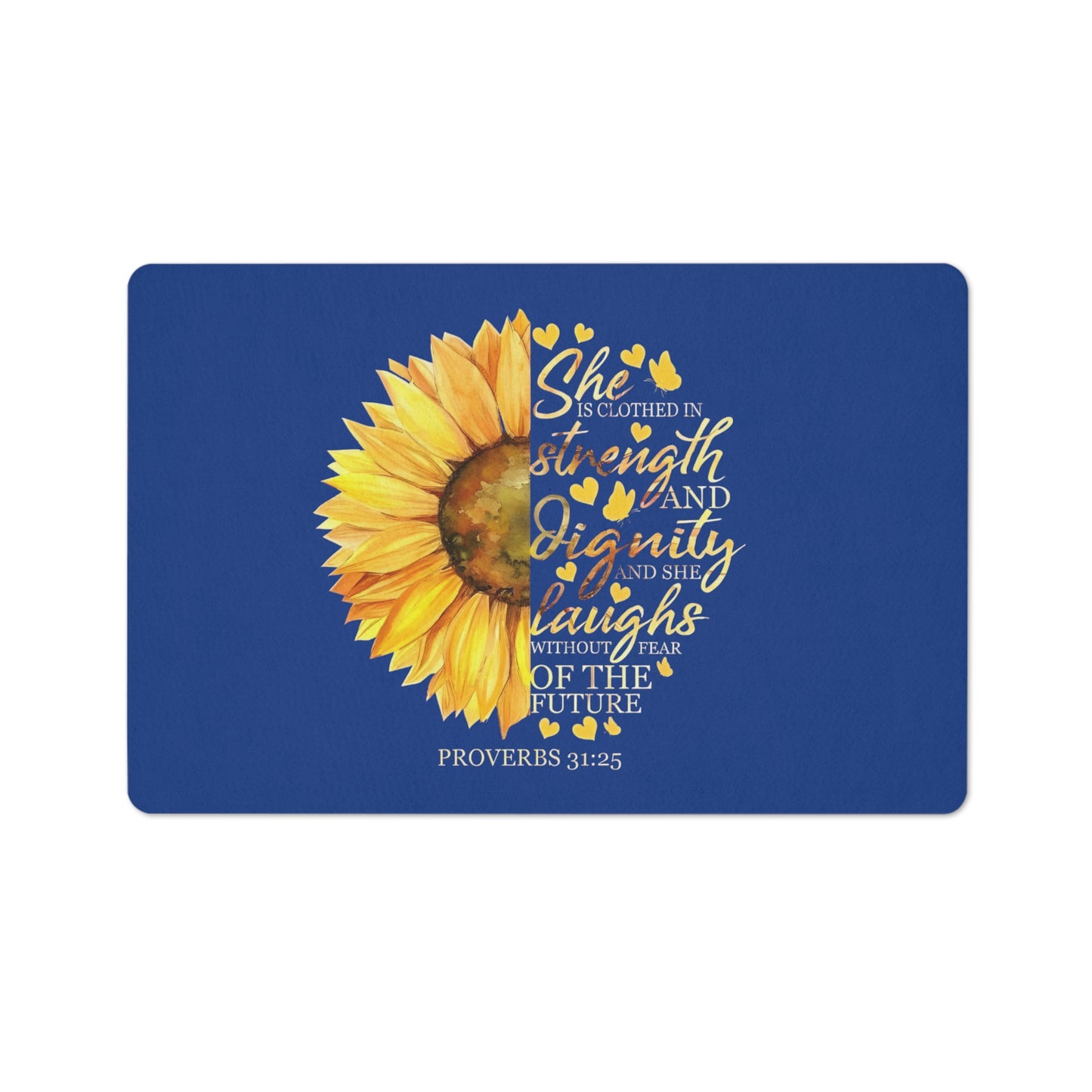 Strong Woman Sunflower Floor Mat