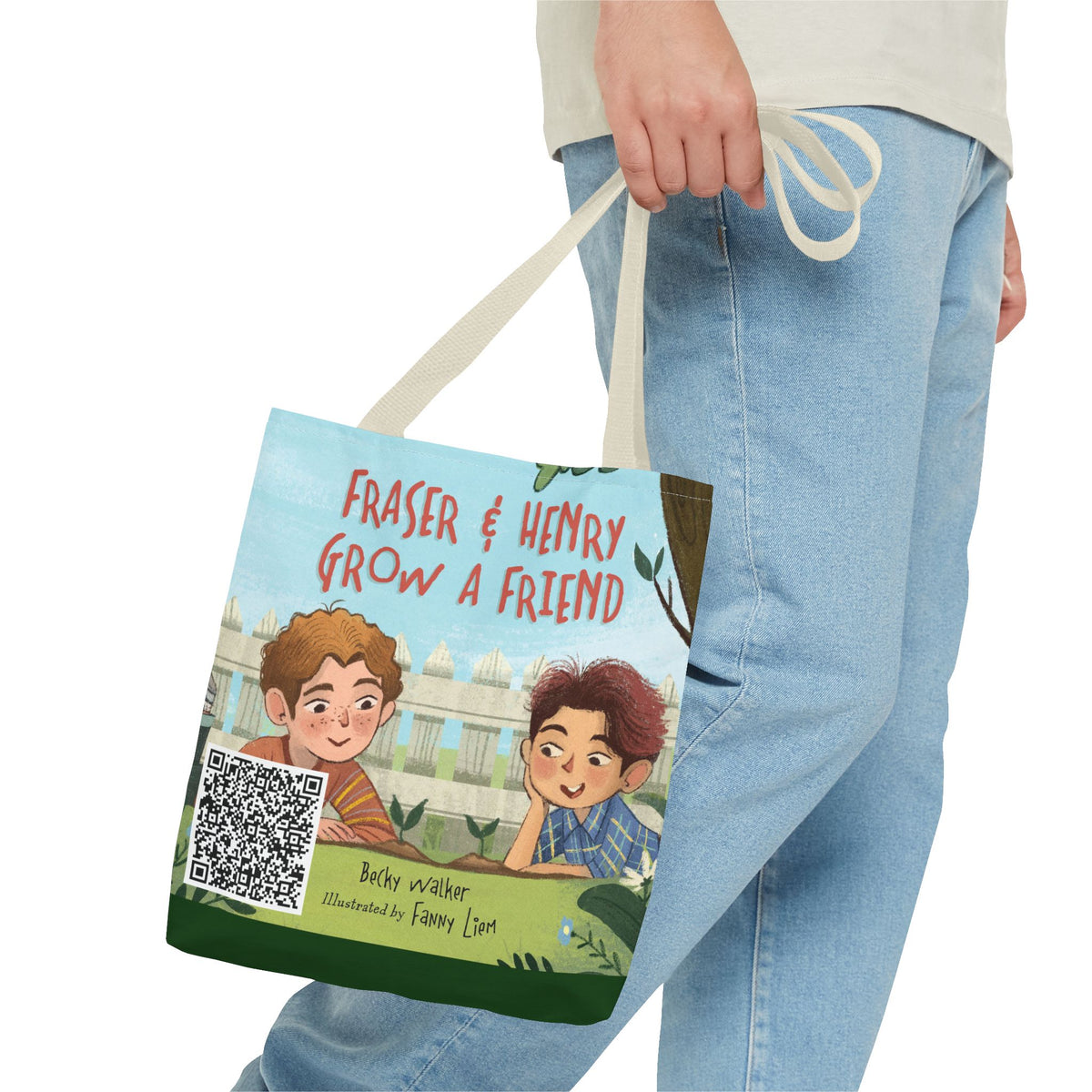 Fraser & Henry Grow a Friend Book Illustration Tote Bag