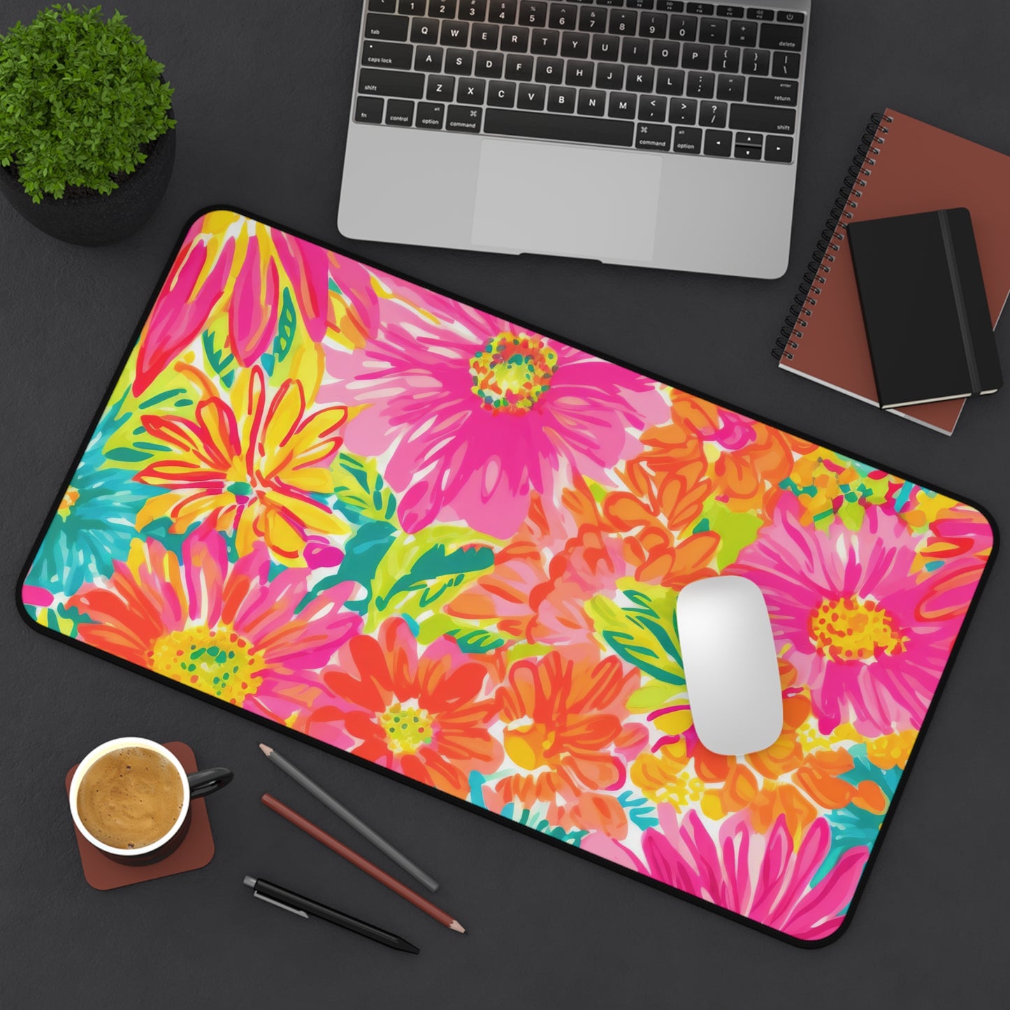 Bright Floral Girl Desk Mat