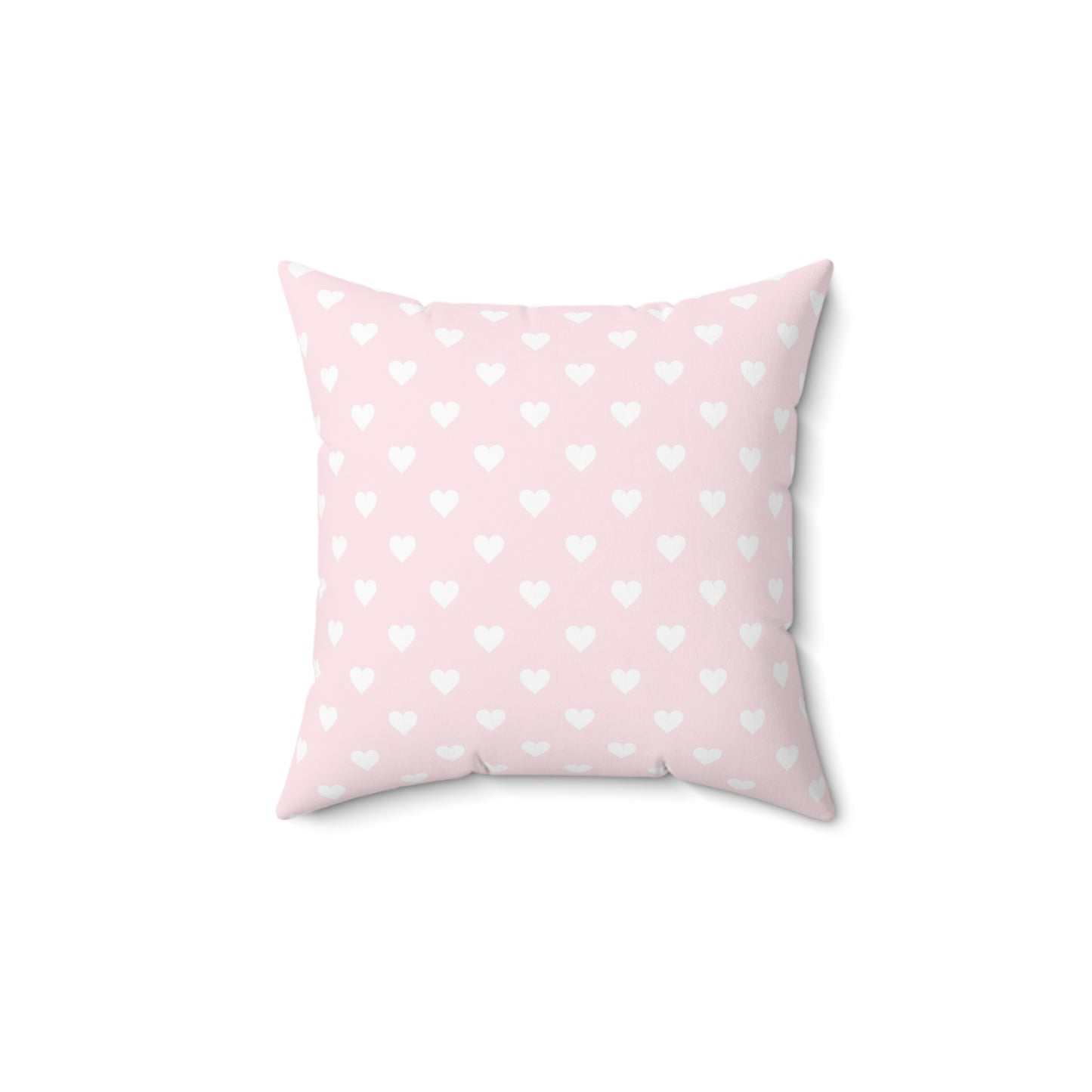 Coquette Pink and White Hearts Pillow