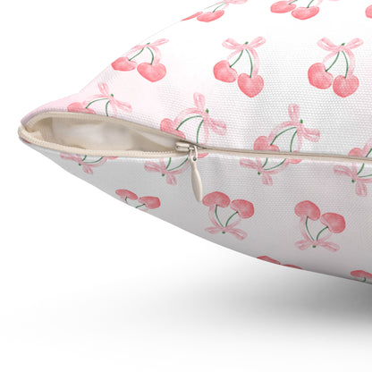 Coquette Cherry Square Pillow