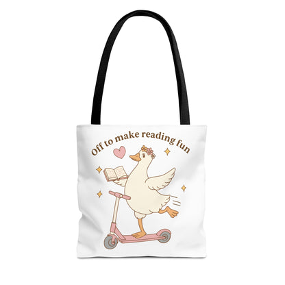 "Off to Make Reading Fun"Book Lover Tote