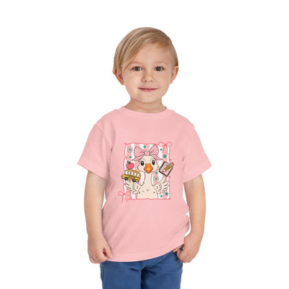Cute Goose Toddler Back to School Tee
