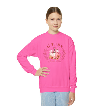 Autumn Girly Social Club Youth Crewneck Sweatshirt