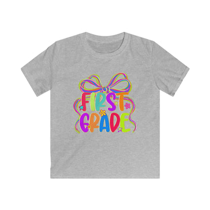 Neon Back to School First Grade Kids Tee