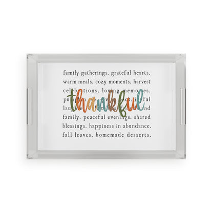 Thankful Acrylic Serving Tray