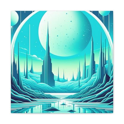 Space City Canvas Wall Art