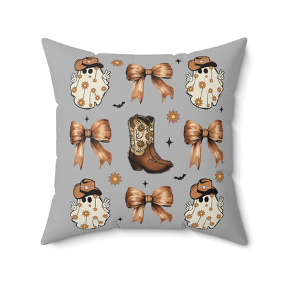 Coquette Cowboy Ghosts Halloween Pillow