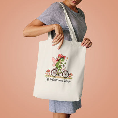 Whimsical Frog Fairy Bicycle Tote