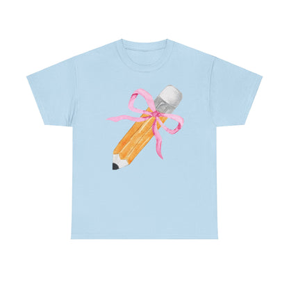 Back to School Pencil Bow Coquette T-Shirt