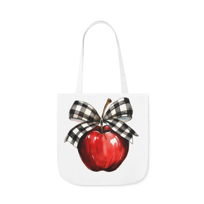 Teacher Apple Canvas Tote Bag