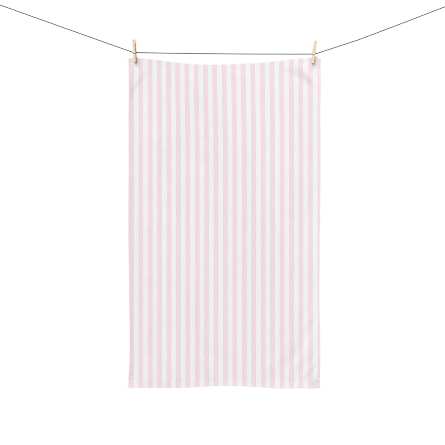 Coquette Pink and White Striped Hand Towel