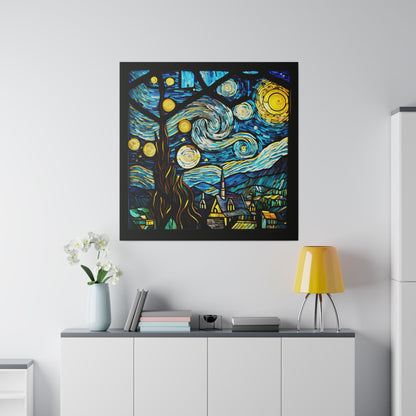 Van Gogh Starry Night Wall Art Matte Canvas