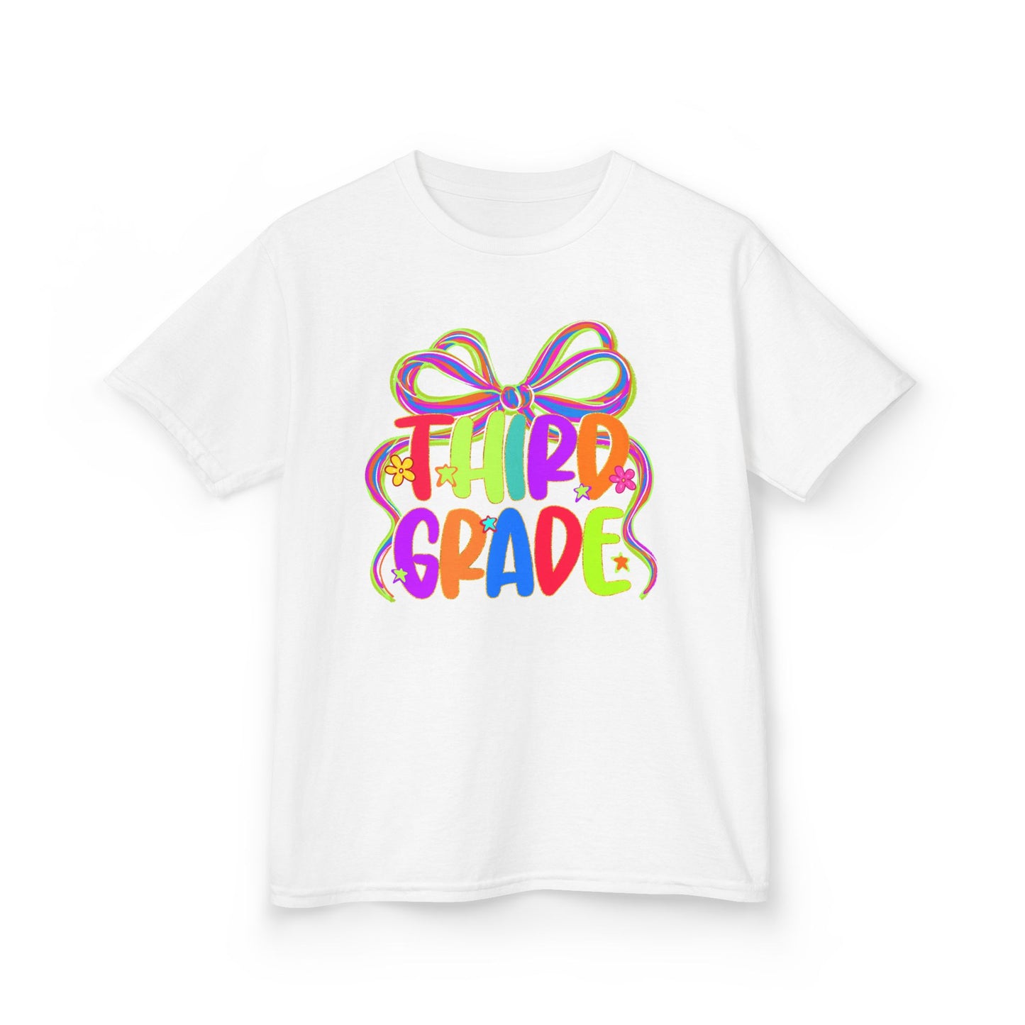 Neon Third Grade Back to School Kids Tee