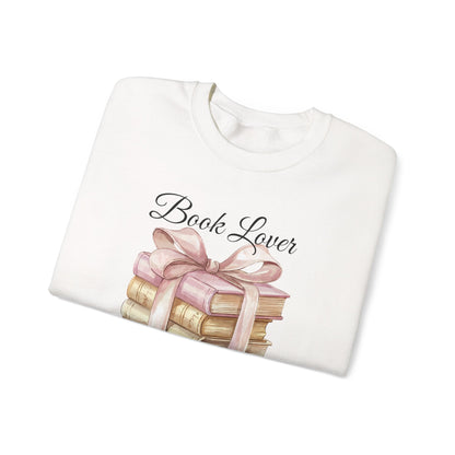 Book Lover Sweatshirt — Stack of Books with Ribbon Graphic