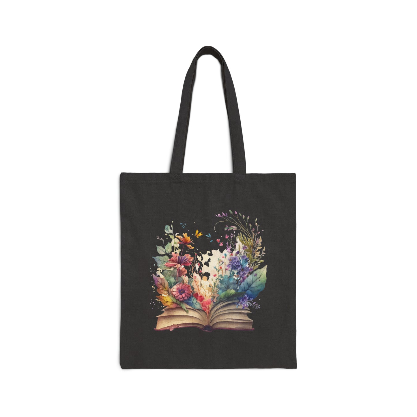 Flowers Blooming Cotton Canvas Tote Bag