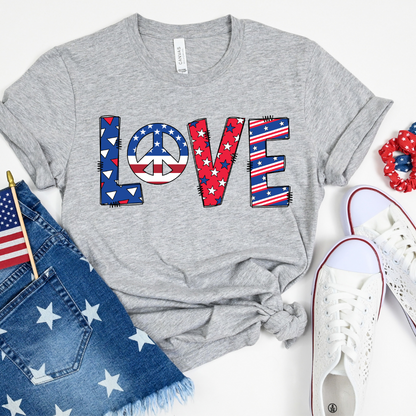 4th of July LOVE T-Shirt