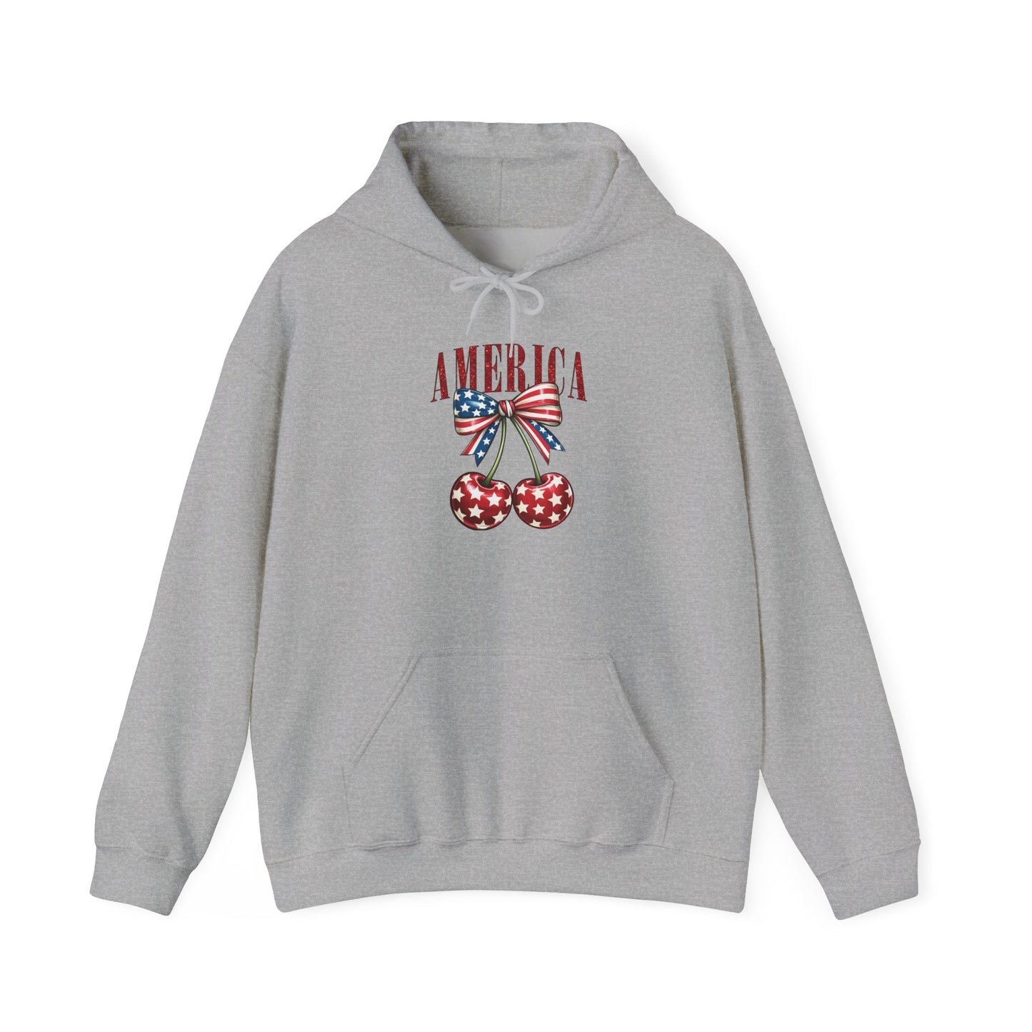 Patriotic Cherry Print Hoodie